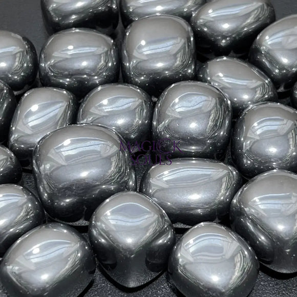 Silver Terahertz Tumbled Stones (By The Piece Or Pound) Wholesale Home & Living > Home Decor > Home Accents > Rocks &