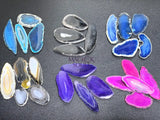 Small Agate Slices (By The Piece)(1 1.5 Inches)(Size #000) Wholesale Pink Black Blue Teal Pink Purple Red Mixed Colors