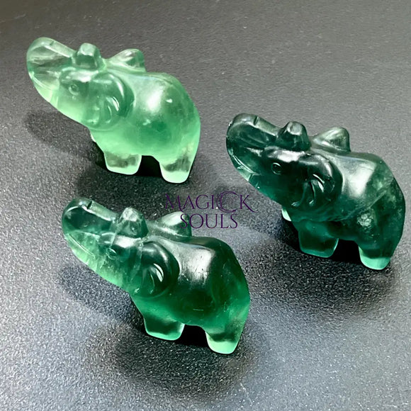 Small Elephant Green Fluorite Crystal Animal Carving Wholesale Home & Living > Home Decor > Home Accents > Rocks &