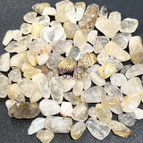 Small Gold Rutilated Quartz Crystal Tumbled Stones (By The Ounce or Pound) Wholesale Home & Living > Home Decor > Home