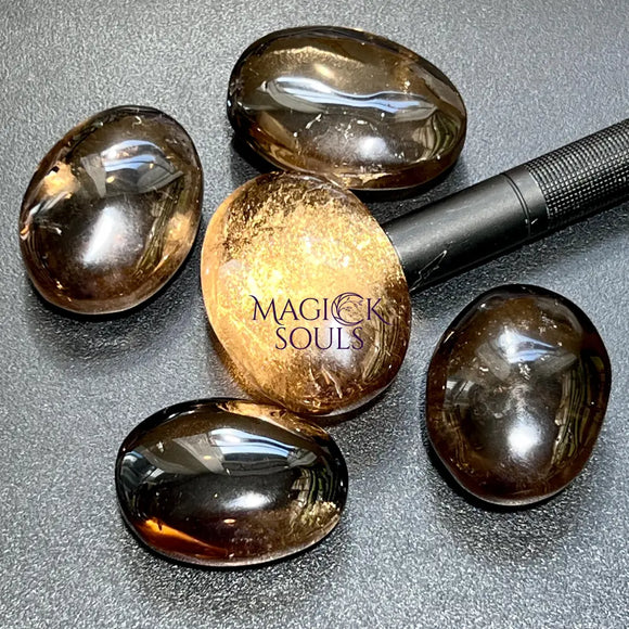 Smoky Quartz Crystal Palm Stone Gemstone Home Decor Carving Supply Home & Living > Spirituality & Religion > Prayer