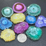 Solar Quartz Crystal Mixed Colors Dyed Cabochon Slices Craft Supplies & Tools > Beads Gems & Cabochons > Cabochons