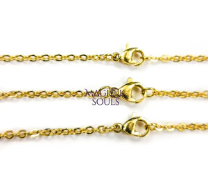 Stainless Steel Necklace Chains Gold 316 Grade Link Chain Lobster Claw Clasp CHAINS