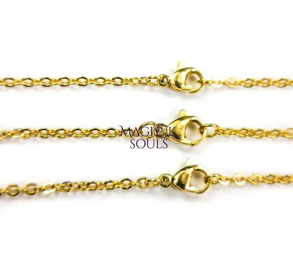 Stainless Steel Necklace Chains Gold 316 Grade Link Chain Lobster Claw Clasp CHAINS