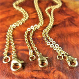 Stainless Steel Necklace Chains Gold 316 Grade Link Chain Lobster Claw Clasp CHAINS