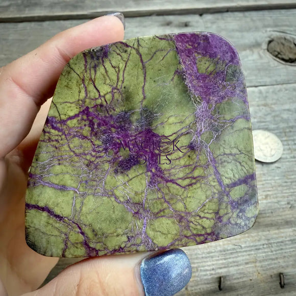 Stichtite with Serpentine Freeform – Barberton South Africa Home & Living > Home Decor > Rocks & Geodes