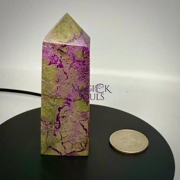 Stichtite with Serpentine Atlantisite Towers – Barberton South Africa Home & Living > Home Decor > Rocks & Geodes