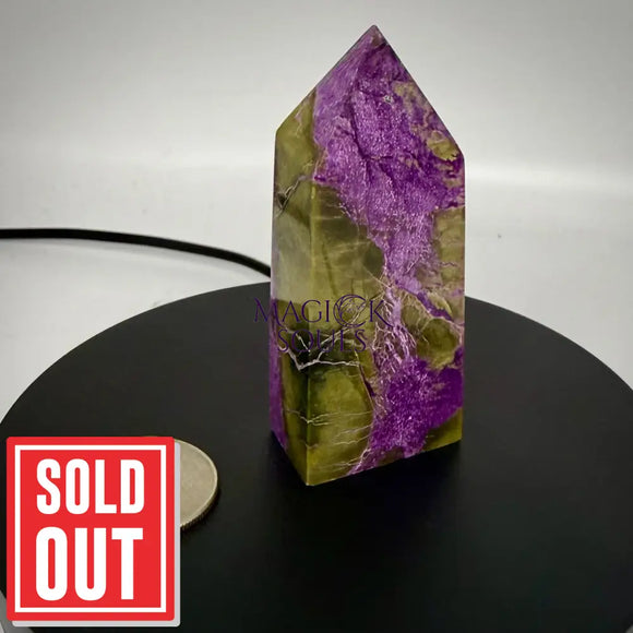 Stichtite with Serpentine Atlantisite Towers – Barberton South Africa Home & Living > Home Decor > Rocks & Geodes