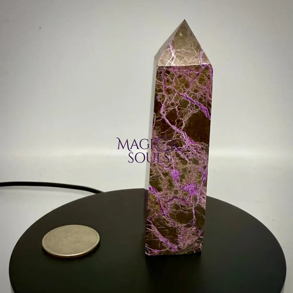Stichtite with Serpentine Atlantisite Towers – Barberton South Africa Home & Living > Home Decor > Rocks & Geodes