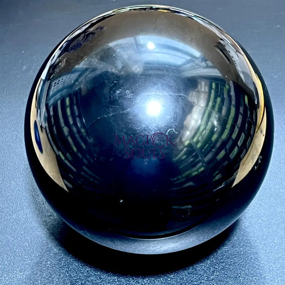 Super Extra Large Karelian Black Shungite Sphere (6 Inch Diameter 9 LBs) Polished Carving Home & Living > Home Decor >
