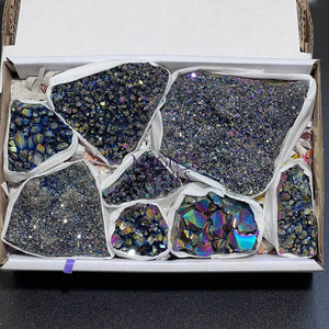 Titanium Aura Amethyst Crystals (Avg 1.5 LBs) Box Flat Bulk Wholesale Lot Raw Stones Gemstones Home & Living > Home