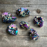 Titanium Aura Quartz Cluster Magick Souls