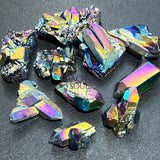 Titanium Aura Quartz Crystal Clusters And Rough Raw Points Wholesale Home & Living > Home Decor > Home Accents > Rocks