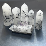 Tourmalated Quartz Crystal Point Tower Carving Wholesale Home & Living > Home Decor > Home Accents > Rocks & Geodes