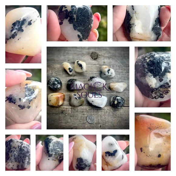 Tourmalated Quartz Tumble - Magick Souls