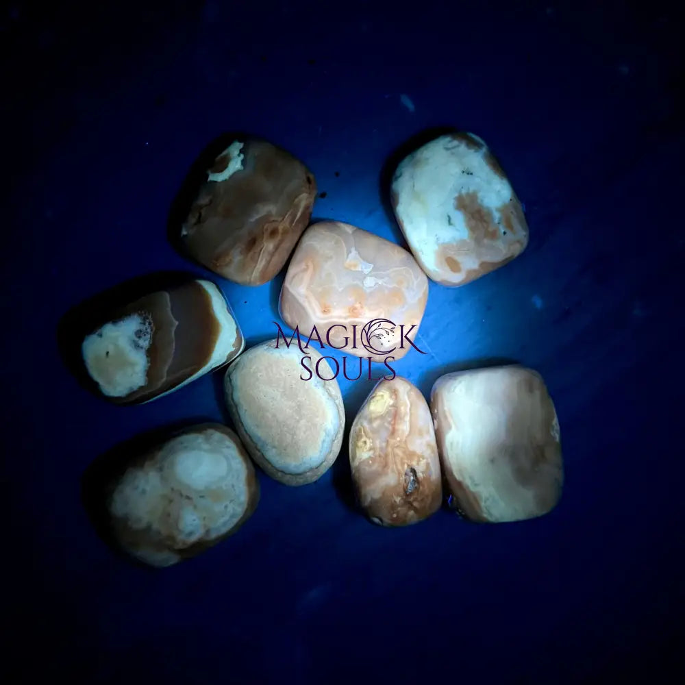 Tumbled Chocolate Root Beer Calcite UV Reactive - Magick Souls
