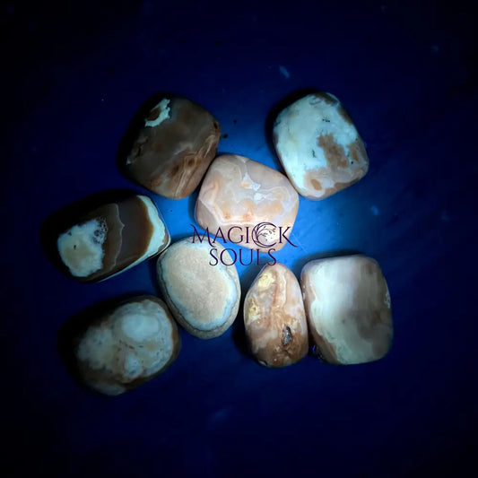 Tumbled Chocolate Root Beer Calcite UV Reactive - Magick Souls