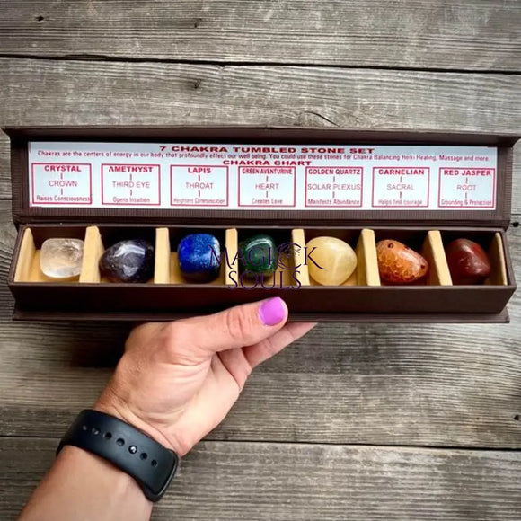 Tumbled Crystal Stone Chakra Gift Set Magick Souls