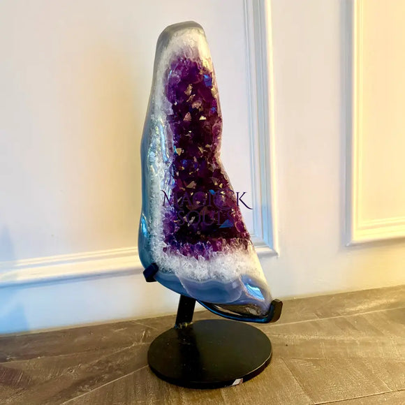 Uruguay Grape Jelly Geode on stand Over 15lbs! - Magick Souls