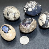 Volcanic Agate Palm Stone (UV Reactive) Gemstone Decor Carving Wholesale Supply Home & Living > Spirituality & Religion