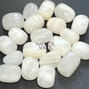 White Banded Calcite Tumbled Stones (By The Piece Or Pound) Wholesale Home & Living > Home Decor > Home Accents > Rocks