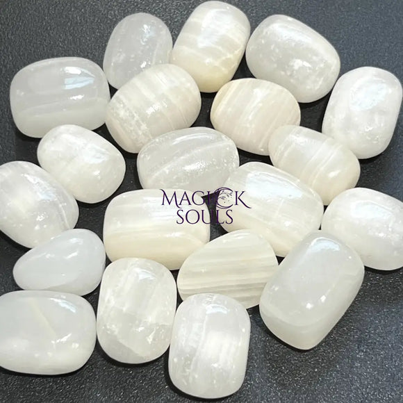 White Banded Calcite Tumbled Stones (By The Piece Or Pound) Wholesale Home & Living > Home Decor > Home Accents > Rocks