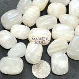 White Banded Calcite Tumbled Stones (By The Piece Or Pound) Wholesale Home & Living > Home Decor > Home Accents > Rocks