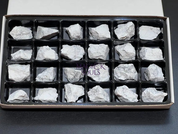 White Howlite Rough (24 Pcs) Box Flat Bulk Wholesale Lot Rough Raw Stones Home & Living > Home Decor > Home Accents >