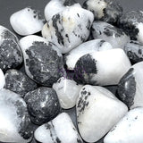 White Quartz With Tourmaline Tumbled Stones (By The Piece Or Pound) Wholesale Home & Living > Home Decor > Home Accents
