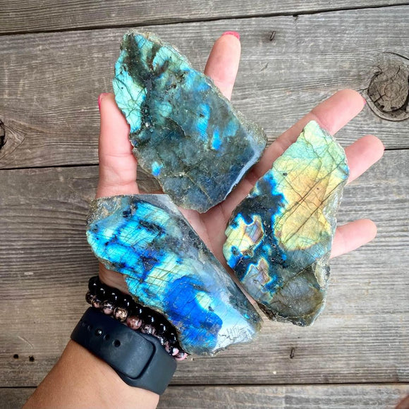 Labradorite One Side Polished Slab