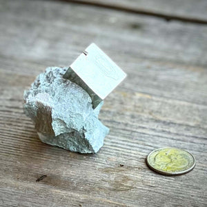Natural Pyrite Cube in Matrix - Magick Souls