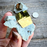 Natural Pyrite Cube in Matrix - Magick Souls