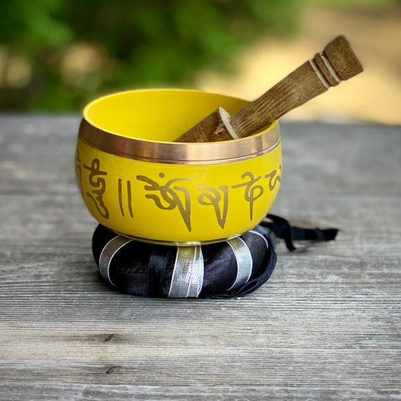 Tibetan Singing Bowl with Striker and Cushion - Magick Souls