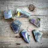 Purple Sunset Flash Labradorite One-Side Polished Slabs - Magick Souls