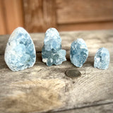 Celestite Mini Flat Base Druzy Freeforms