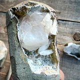 Apophyllite Chalcedony Cluster Natural Self Standing Geode Freeform