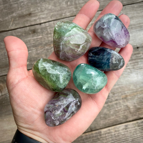 Rainbow Fluorite Tumbled