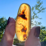 RARE Blue Sumatran Tumbled Amber UV Reactive