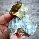 Natural Pyrite Cube in Matrix