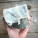 Apophyllite Chalcedony Cluster Natural Self Standing Geode Freeform