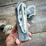 Apophyllite Chalcedony Cluster Natural Self Standing Geode Freeform