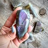 Purple Sunset Flash Labradorite One-Side Polished Slabs - Magick Souls