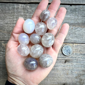 Blue Tumbled Rose Quartz